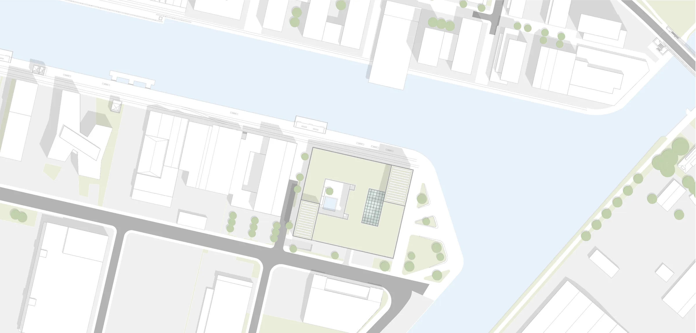 Site plan at Münster city harbour
